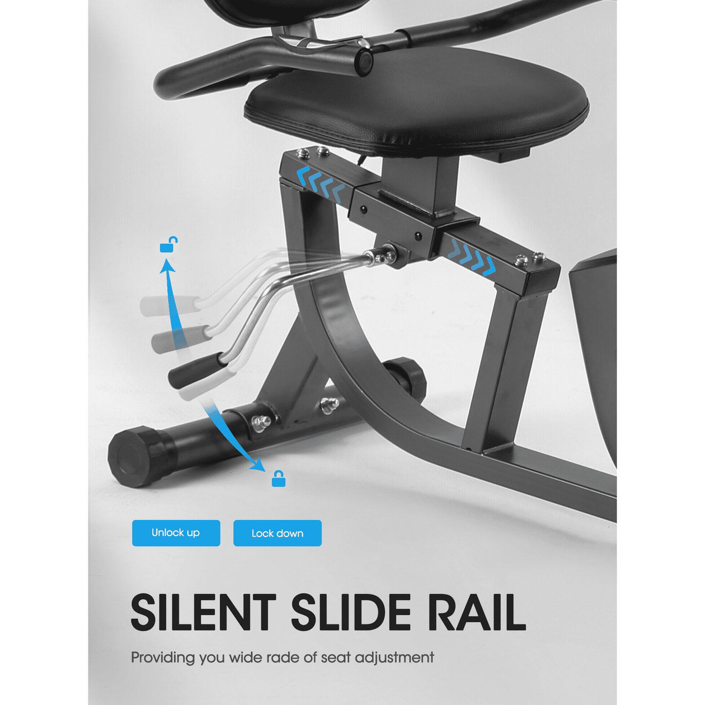 Mousport Exercise Bike Adjustment Seat Recumbent Exercise Bike for Adults Exercise Home Use