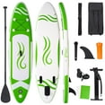 10FT Inflatable Stand Up Paddle Board with Pump, Paddle & Backpack for Fishing Yoga Paddling Green