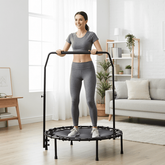 Mousport 40" Trampoline with 24 Bungees Circular Fitness Trampoline for Adults Family Home Workout