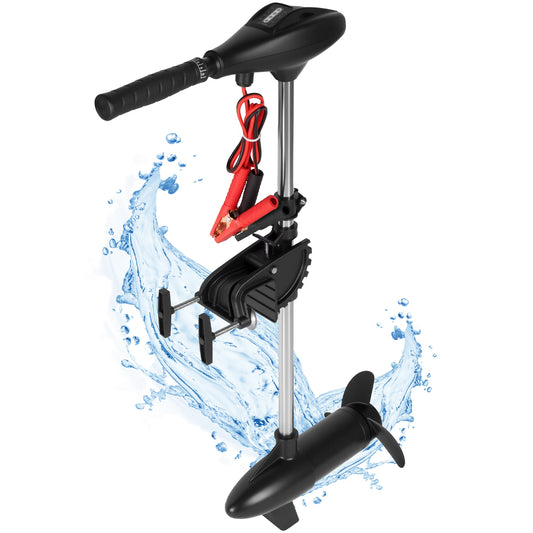 Mousport Electric Trolling Motor with 68 Lbs Thrust 8 Speeds,Boat Motor with LED Battery Indicator and Telescoping Handle for Inflatable Boat Kayak Fishing, Freshwater Use